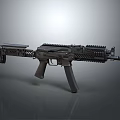 Tactical Military Assault Rifle With Modern Design Picatinny Rail And Black Finish 3d model