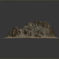 Rocky Mountain Desert Landscape With Sandy Terrain And Natural Rock Textures