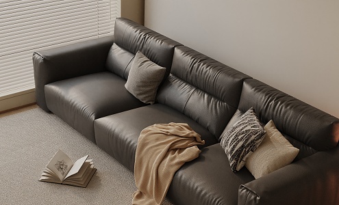 Three-seat sofa 3d model