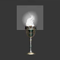 Sports Equipment Torch In Burning State With Metal Base And Flaming Top