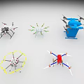 Intelligent Drones Showcasing Various Designs Colors And Multi Rotor Structures