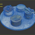 Delicious Assorted Desserts on White Plate Including Blueberry Cream Tart Apple Roll and Pastry