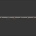 Railroad Track Structure with Wooden Sleepers and Metal Rails 3D Model Design