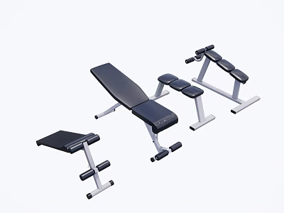 Fitness Equipment Adjustable Weight Benches And Flat Workout Benches For Home Gym Training 3d model