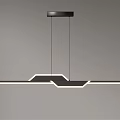 Minimalist Modern Pendant Light With Linear Geometric Structure For Indoor Design 3d model