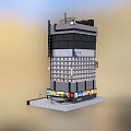 Modern Commercial Complex Building With Multi Storey Structure And Ground Floor Retail Shops 3d model