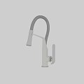 Two Modern Gooseneck Faucets With Stainless Steel And White Finish Design