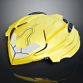 Futuristic Yellow Astronaut Helmet With Modern Aerodynamic Structure For Space Missions