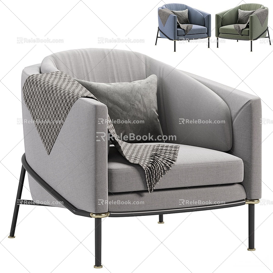 Modern Single Sofa 3d model