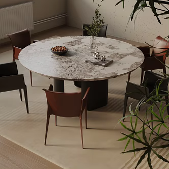 Modern table combination 3d model