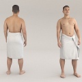 Passers-by Pedestrians Professional Men Bathhouse 3d model