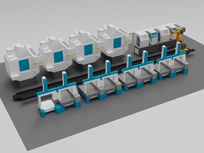 Automatic production line modeling intelligent manufacturing production line equipment 724 model