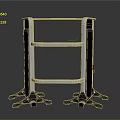 Stable Metal Equipment Frame With Supportive Base And Durable Modern Design 3d model