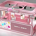 Pink Nail Beauty Booth With New Manicure Screen Displays And Product Shelves