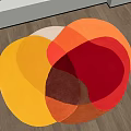 Modern shape carpet abstract shaped carpet 3d model