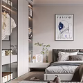Modern Children's Room Interior Design With Open Wardrobe Bed Desk Toys And Rug