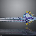 Colorful Mythical Sea Creature With Blue Spotted Body Yellow Fins And Purple Tentacles