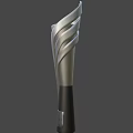 Streamlined Silver Trophy With Golden Top And Number 1 Base Design 3d model