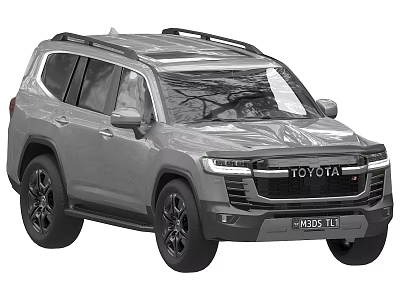 Toyota SUV With Modern Rugged Exterior Roof Rack Black Alloy Wheels And Sturdy Design 3d model