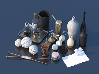 Daily necessities, handicrafts, ornaments, sketches 3d model