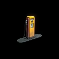 Modern Electric Vehicle Charging Station With Yellow Black Design And Charging Cable