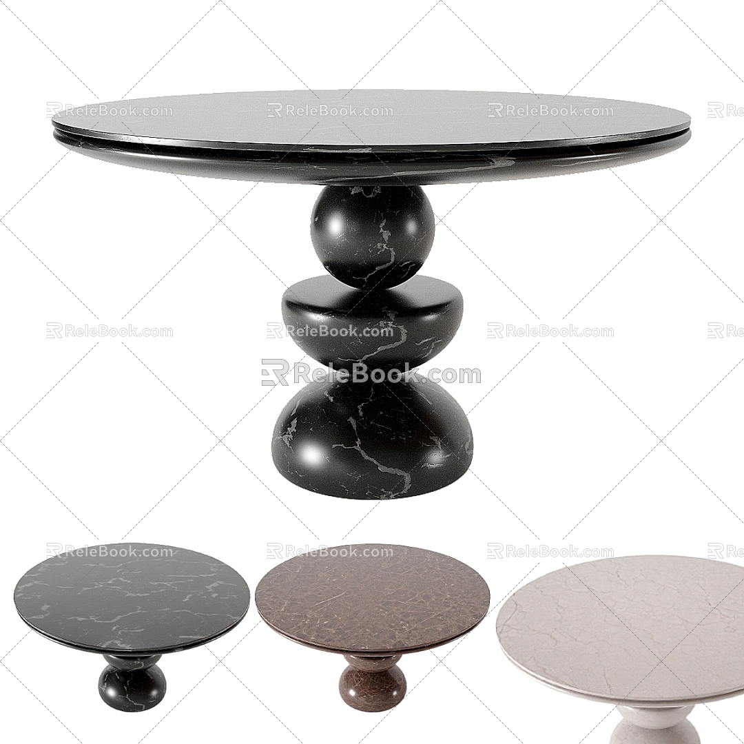 Modern Dining Table Marble Dining Table 3d model