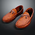 Brown Leather Moccasin Shoes with Tassel Detail and Stitched Upper Design for Men