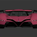 Pink Sports Car Featuring Sleek Modern Aerodynamic Design And Shiny Exterior