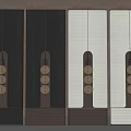 CCD hotel screen partition combination wall lamp 3d model