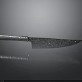 Handcrafted Kitchen Knife With Decorative Handle And Reflective Damascus Steel Blade