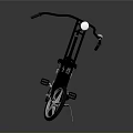 Black Custom Bicycle With Unique Frame Large Wheels And High Handlebars 3d model