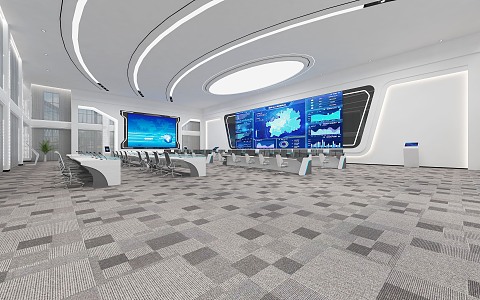 Control Hall Command Center 3d model