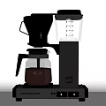 Modern Black Drip Coffee Maker Kitchen Appliance With Glass Carafe For Home