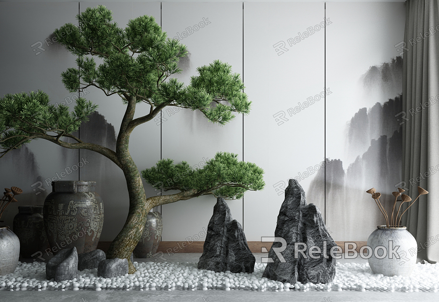 New Chinese landscape sketch model