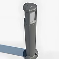 Modern Outdoor Light Cylindrical Design For Garden Pathway With Metal Body And Transparent Shade