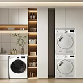balcony washing machine cabinet SU model 3d model