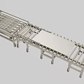 Industrial Roller Conveyor Equipment With Metal Frame And Material Handling Platform