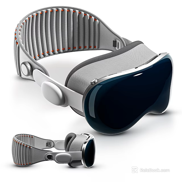 Modern VR Headset With Clear Lens Ergonomic Head Strap And Soft Comfortable Design 3d model 