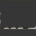 Ancient Stone Building Model With Multiple Arches And Detailed Wall Design