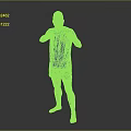 Man In Black T Shirt And Yellow Shorts With White Boxing Gloves Training Stance