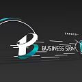 Business Sign Photo Spot With Modern Design Global Elements And Curved Lines