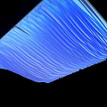 Stylish Blue Wavy Textured Ceiling Design With Modern Black Background 3d model