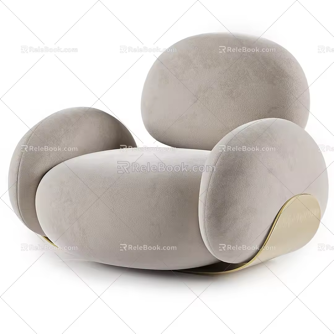 Karim Rashid Modern Single Sofa Lazy Sofa 3d model