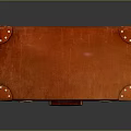 Vintage Brown Leather Suitcase With Brass Locks And Classic Design Details