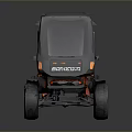KUBOTA Small Electric Bus Featuring Gray Body Orange Accents Large Tires And Two Seats