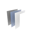 Geometric Tile Components With White Gray And Navy Blue Rectangular Patterns 3d model