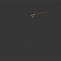 Wooden Fishing Rod With Reel And Silver Fish On Dark Grey Surface