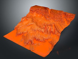 Geography, topography, mountain shape, ridge, ridge, valley, mountain range, canyon, geomorphology, mountain peak, mountain body 3d model