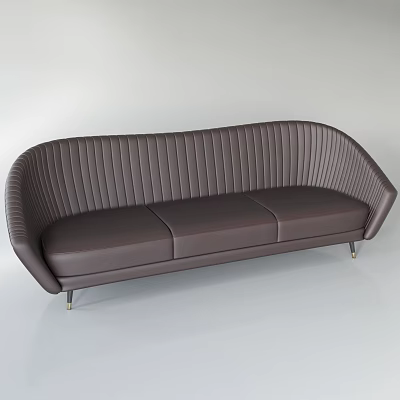 Modern Three-Seat Sofa Simple Sofa 3d model