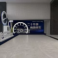 HITACHI Home Appliances Exhibition Display In Modern Hall With Chandelier And Decorative Sculpture